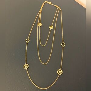 Nine West Gold Triple Strand Necklace